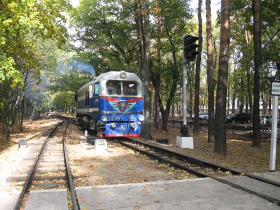 ТУ2-054 совершает маневры по ст. Парк