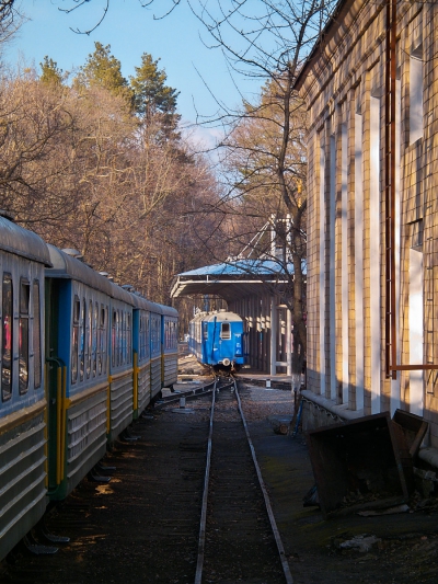 Место, где стоял грузовой вагон